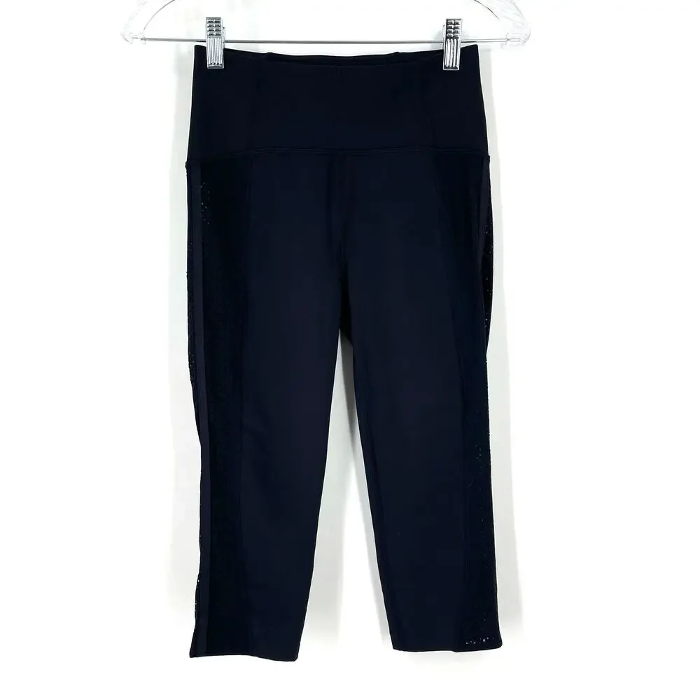 Lululemon Get Your Peek On Crop Leggings‎ Black Size 4